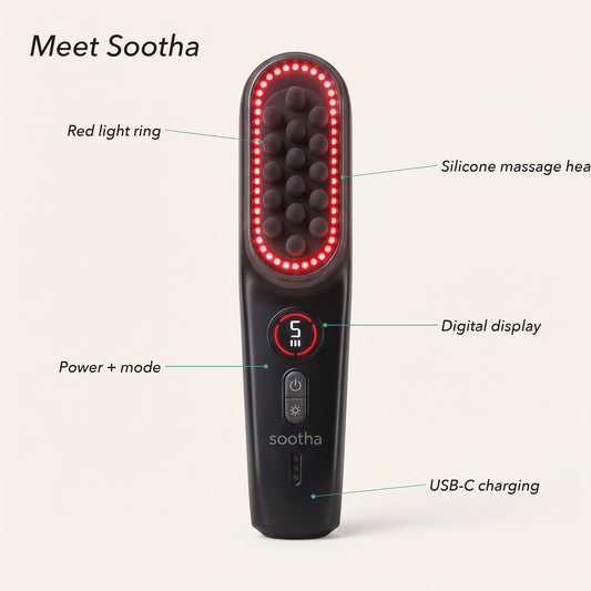 Sootha® Red Light Lymphatic Scalp Massager.